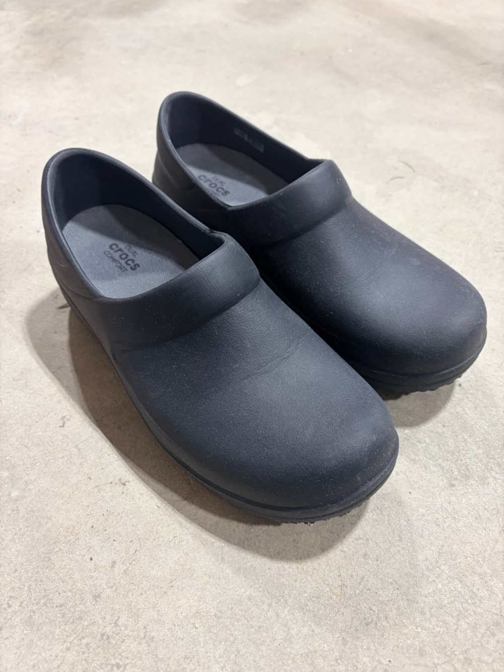 CROCS Women's Black Slip-On Work Clogs
